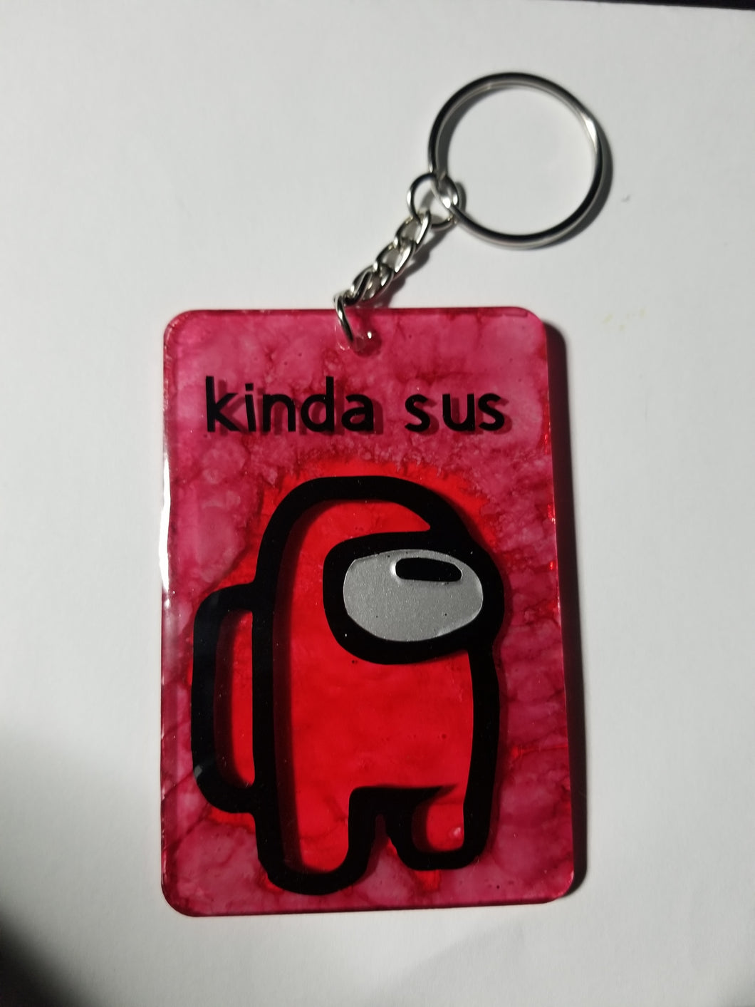 Red Amung Us keychain