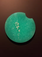 Resin coaster teal