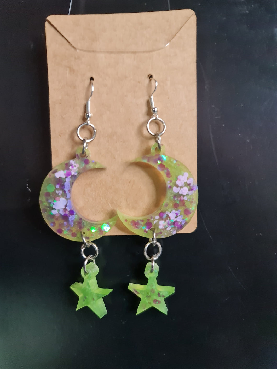 Moon and star earrings