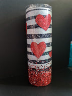 Red heart w/ stripes ( Flawed)