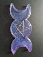 Trplie moon w/ pentagram in gold