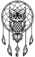Owl on a dreamcatcher